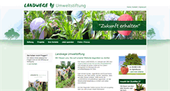 Desktop Screenshot of landwege-umweltstiftung.de