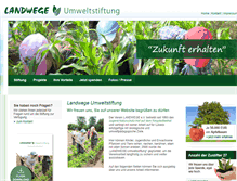 Tablet Screenshot of landwege-umweltstiftung.de